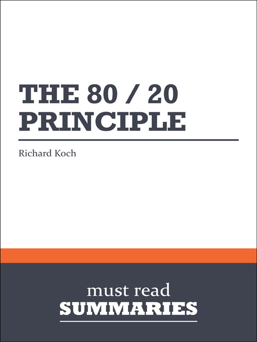 Title details for The 80/20 Principle - Richard Koch by Must Read Summaries - Available